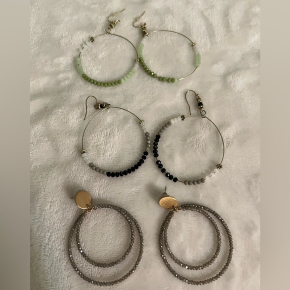 Jewelry - Lot of 3 Beaded Dangle Earrings